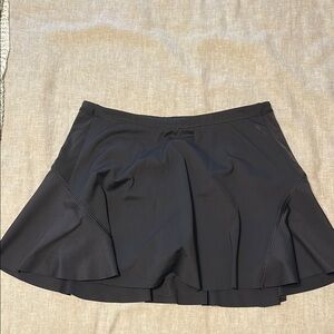 Athleta Black Pleated Skater Mini Skirt